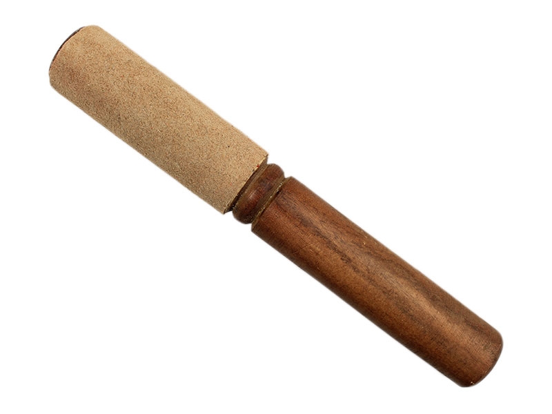 Klangschalen Klöppel Holz Leder camel Ø 3 cm