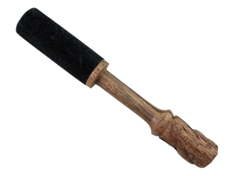 Holzklöppel mit Lederbezug Elefant-Schnitzerei Ø 2,5 cm