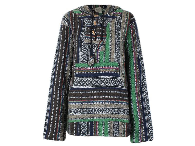 Baja Poncho Jacke Herren Pullover gestreift
