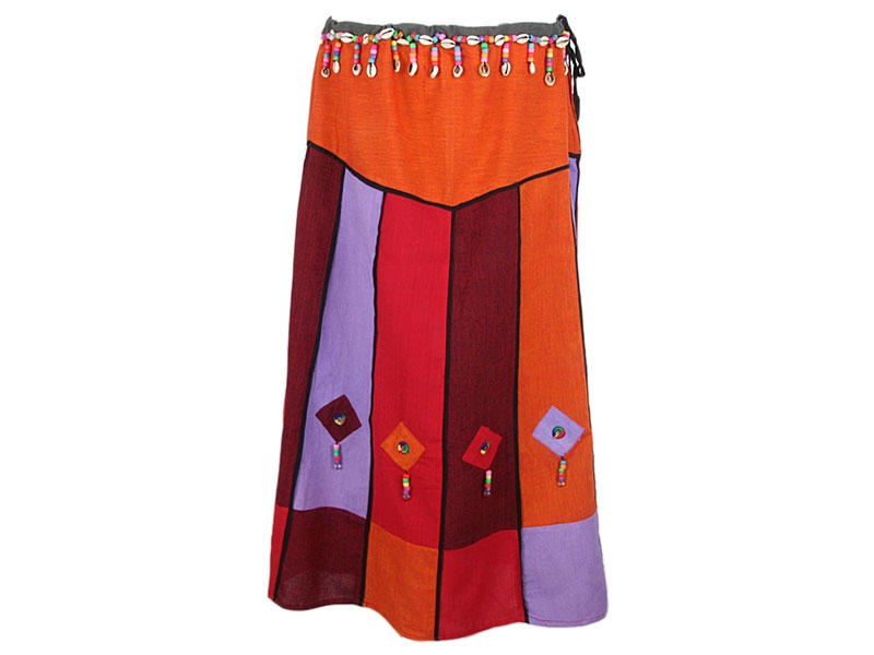 Patchwork Damen Folklore Rock Rajasthan Style