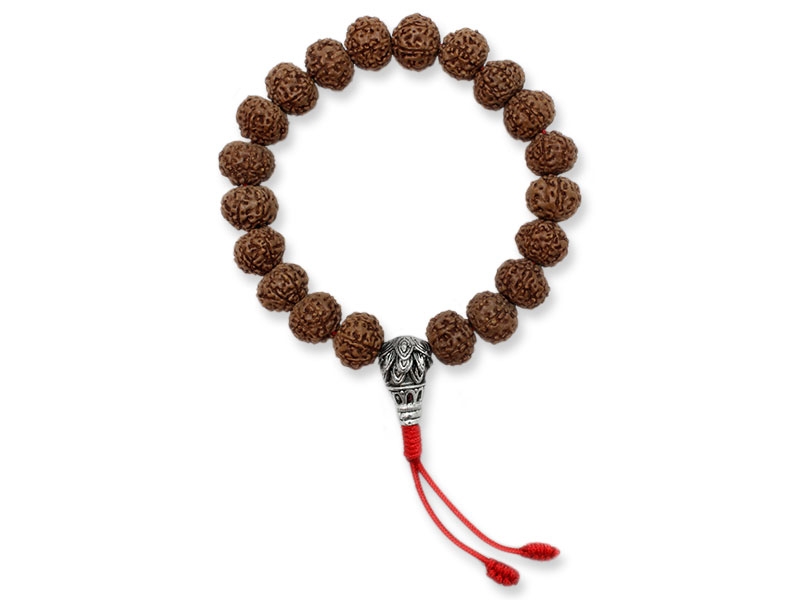 Hand-Mala Gebetskette Rudraksha Lotus 13 mm