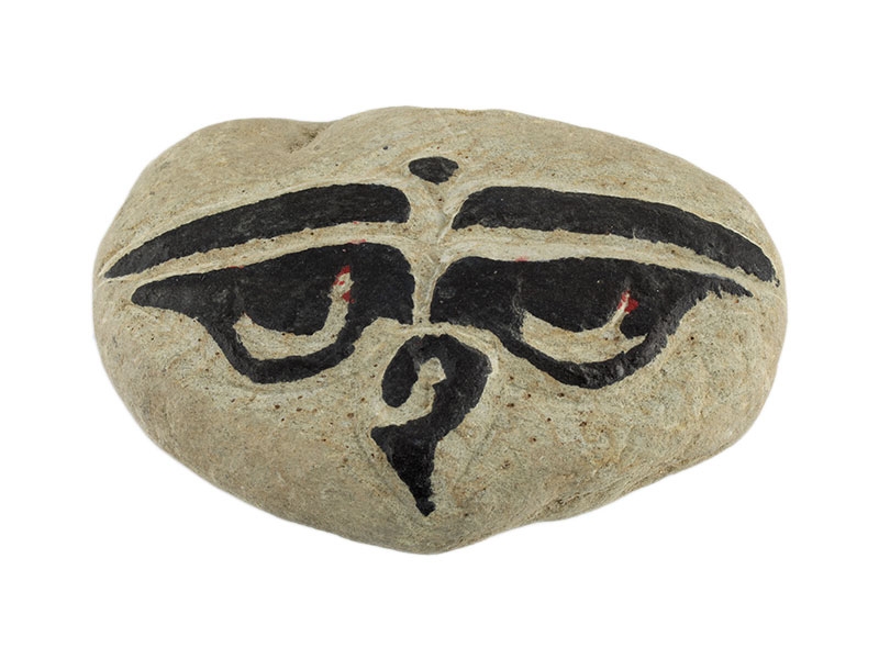 Manistein mit Buddha Augen und Om Mani Padme Hum Mantra
