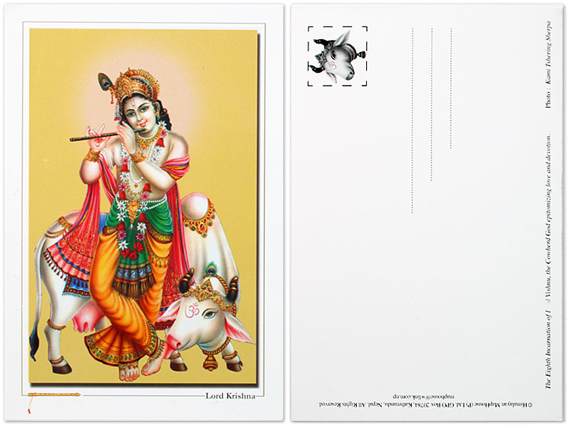 Postkarte Krishna
