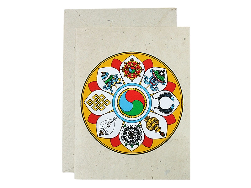 Grußkarten mit Umschlag 8 Glückssymbole