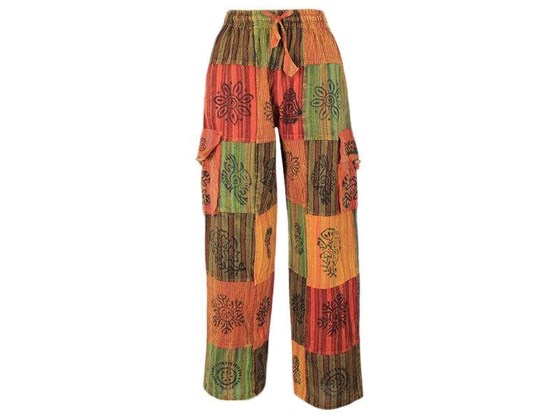 Patchwork Hose Hippie bedruckt