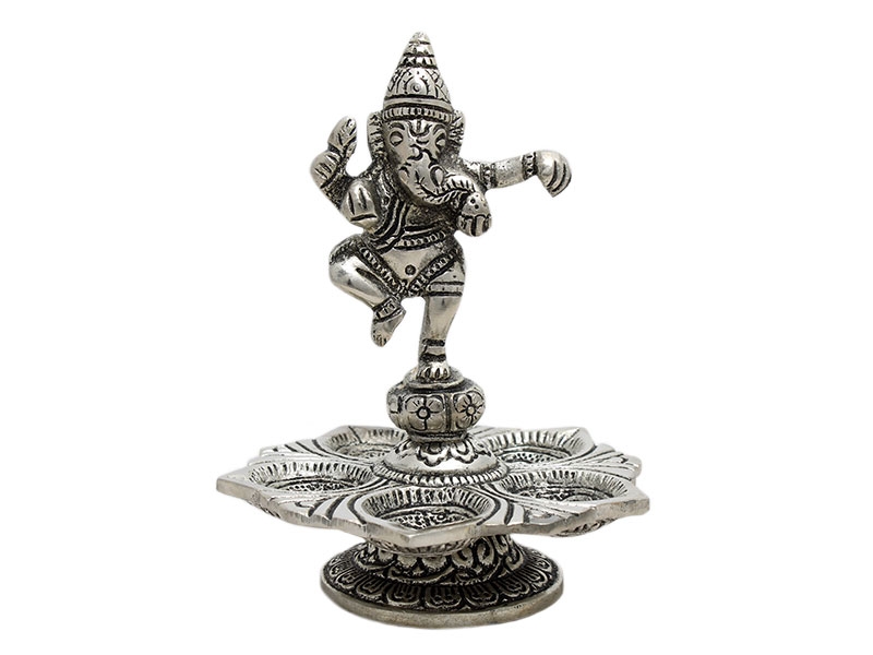 Tanzender Ganesha Räucherstäbchenhalter für Kegel 13 x 10 cm