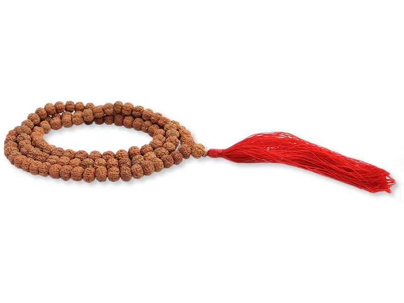 Braune Rudraksha Mala Gebetskette 8 - 9 mm