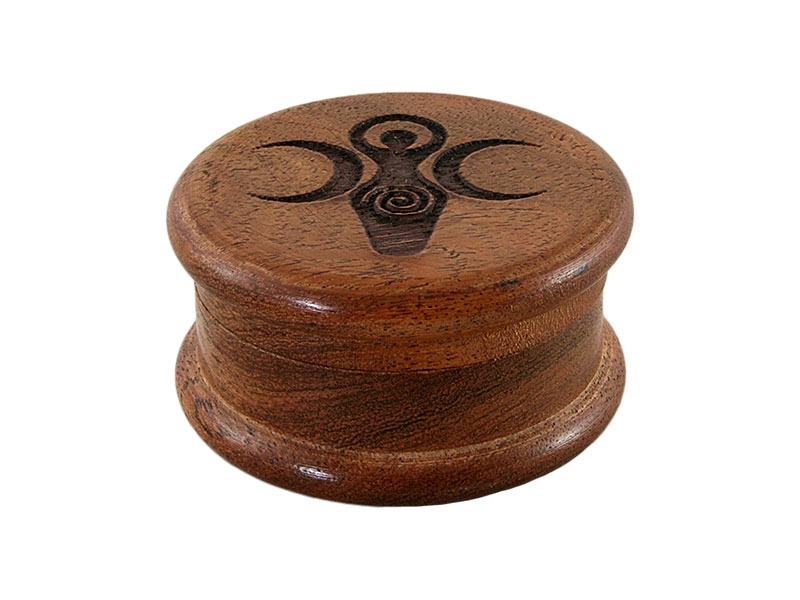 Grinder Kräutermühle aus Mangoholz - Spiral Goddess