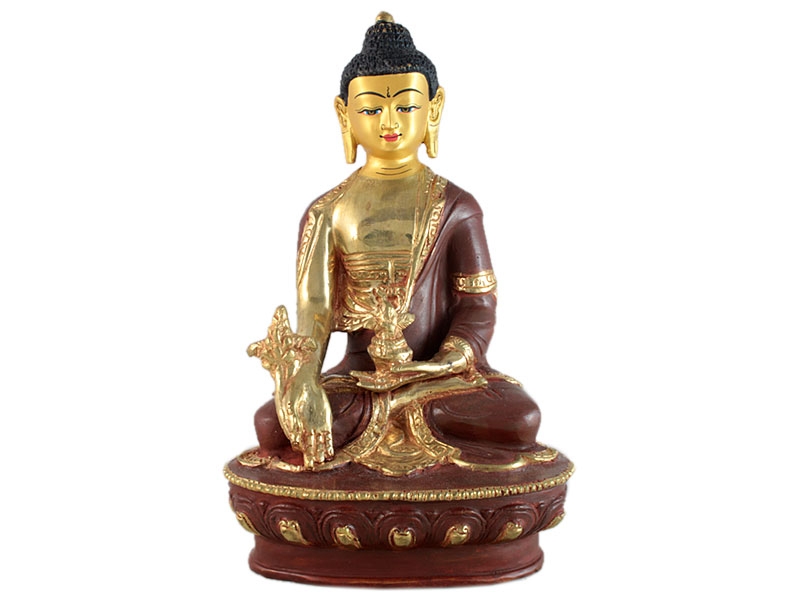 Medizin-Buddha feuervergoldet 21 cm