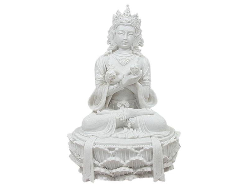Vajradhara Buddha Statue weiß 17cm