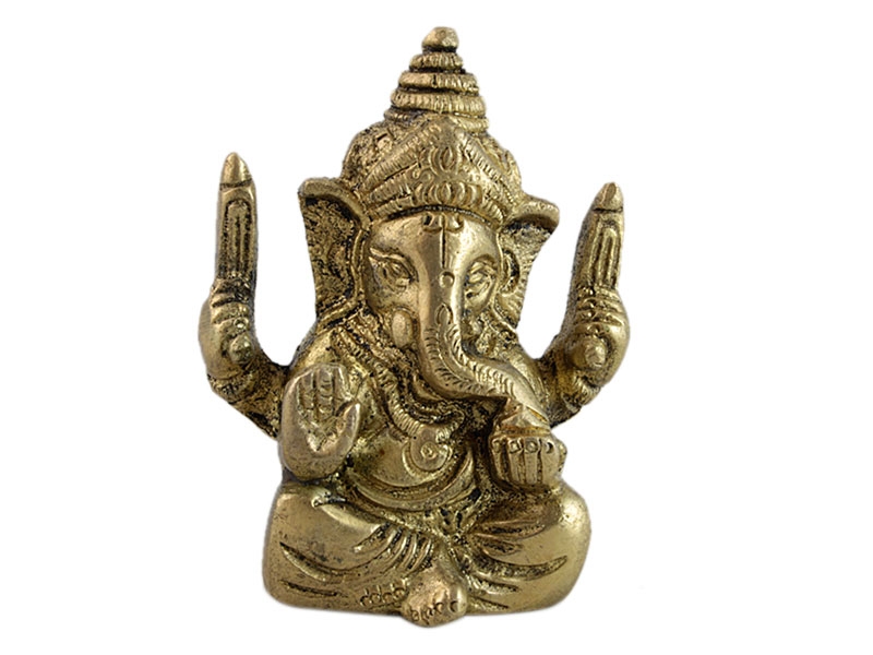Ganesh Messing Statue klein 5,5 cm