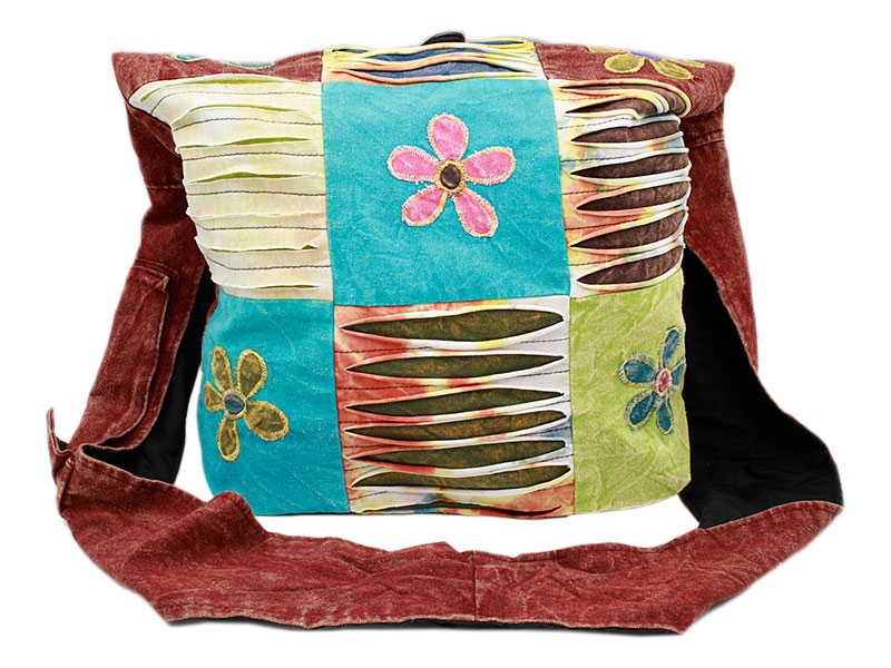 Patchwork Tasche mit Blumen Motiv