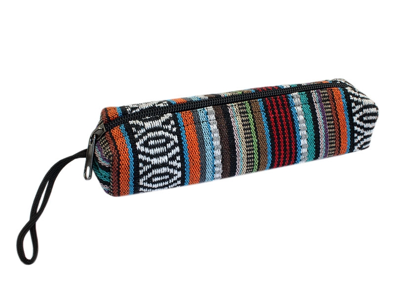 Ethno Schlampermäppchen Stiftetasche bunt gestreift