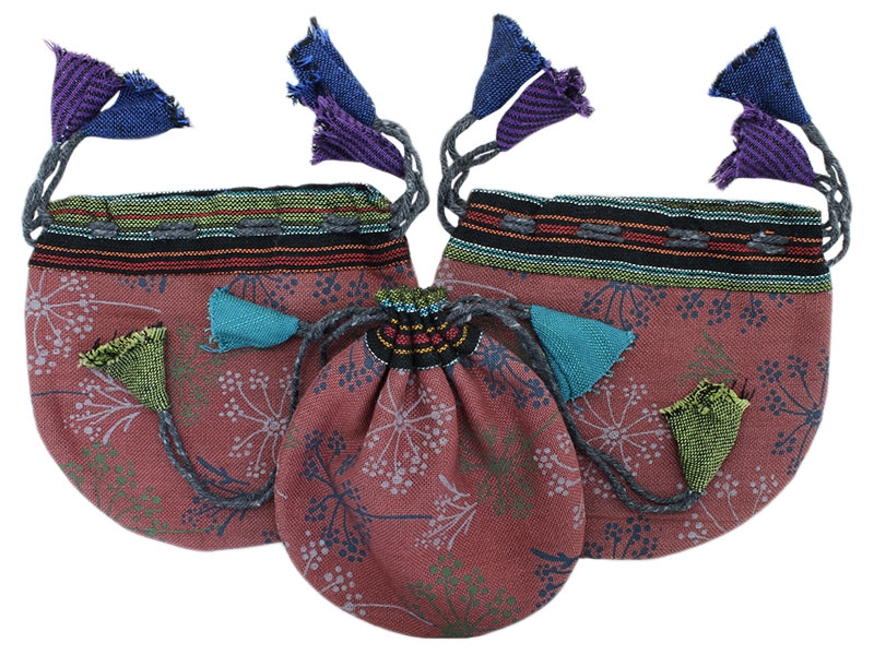 3 kleine Thailys - Stoffbeutel für Schmuck Edelsteine