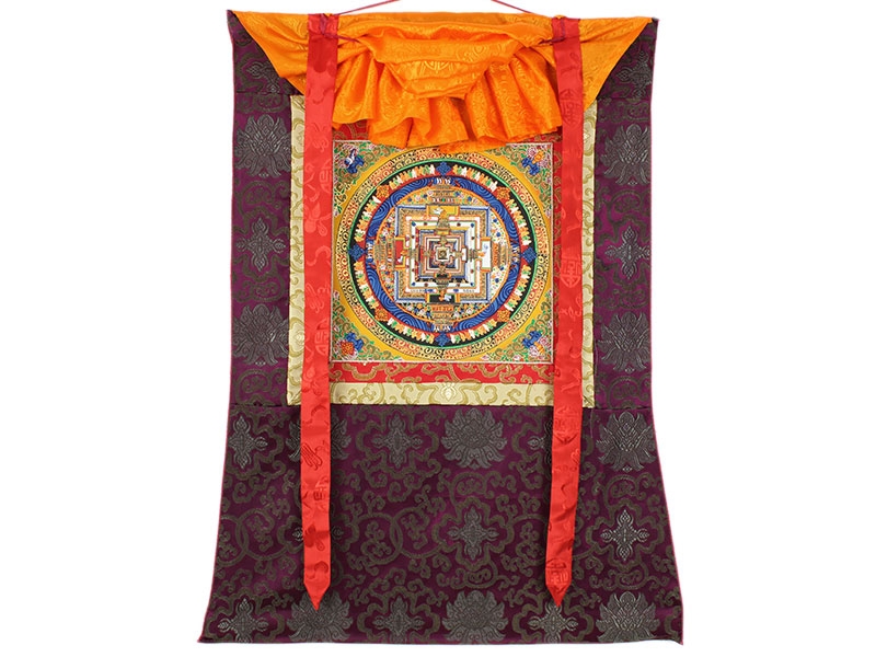 Handgemaltes Kalachakra Mandala Thangka