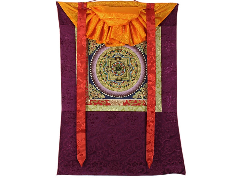 Lotus Kosmos Kalachakra Mandala Thangka