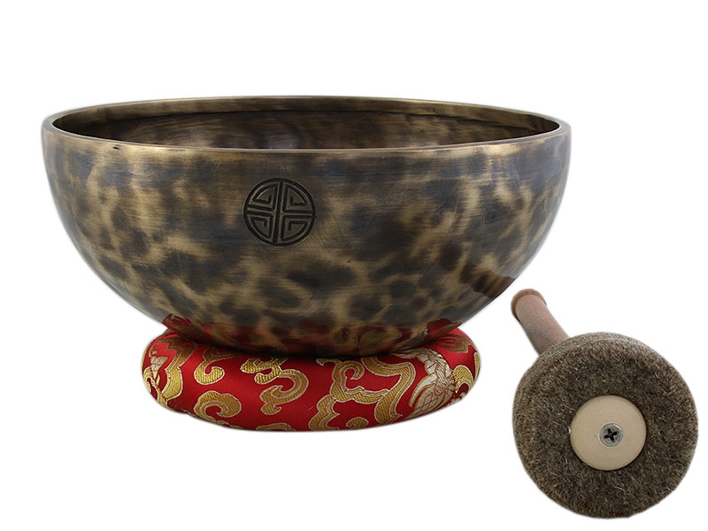 Mond Klangschalen Set mit Ringkissen und Schlägel