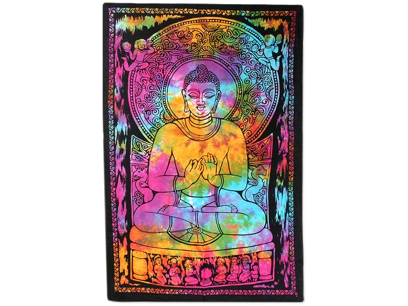 Indischer Wandbehang Wandtuch Buddha 74 x 115 cm