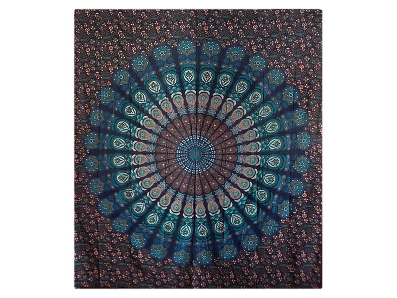 Indischer Wandbehang Pfau Mandala