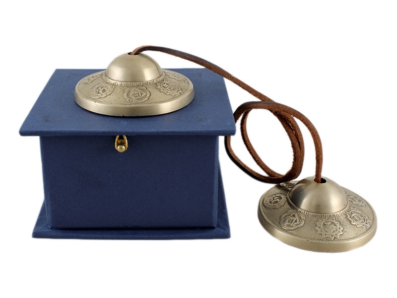 Tibetische Chakra Zimbeln mit blauer Geschenkbox
