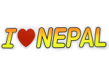 Aufkleber Sticker - I Love Nepal 20 cm