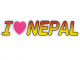 Aufkleber Sticker - I Love Nepal 20 cm