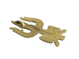 Dreizack Trishul Anhänger Messing