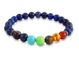 Chakra Armband mit Lapislazuli Perlen