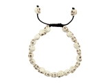 Totenkopf Armband aus Howlith Perlen
