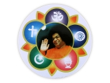 Aufkleber Sticker Sai Baba im Lotus