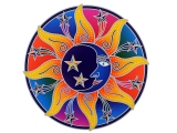 Aufkleber Fensteraufkleber Sonne Mond Sterne Mandala