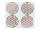 Blume des Lebens metallene Aufkleber Sticker rosévergoldet