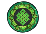 Aufnäher Patch - Unendlicher Knoten im Lotus grün