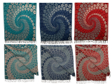 Nepal Schal Decke mit Blumen Spirale Muster