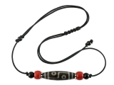 Tibetische Halskette mit sechs Augen Dzi Stein