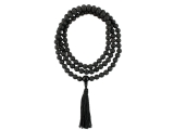 Lavastein Mala 108 Perlen mit schwarzer Quaste 8 mm