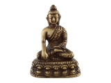 Kleine Shakyamuni Buddha Statue Messing 5,5 cm