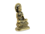Kleine Buddha Statue Dharmachakra Mudra Messing 3 cm