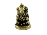 Kleine Ganesha Statue sitzend Messing 2,5 cm