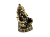 Kleine Ganesha Statue sitzend Messing 2,5 cm