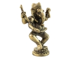 Kleine Ganesha Statue tanzend Messing 6 cm