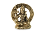 Kleine Shiva Statue sitzend im Feuerkreis 3 cm