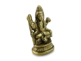 Kleine Shiva Statue sitzend Dreizack Messing 5,6 cm