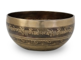 Tibetische Klangschale mit Vishuddha Gravur