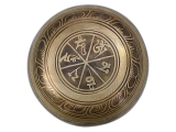 Tibetische Klangschale mit Vishuddha Gravur