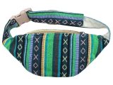 Hanf Gürteltasche Bauchtasche grün gestreift