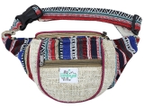 Hanf Gürteltasche Bauchtasche bunt gestreift