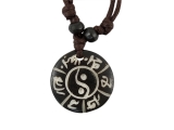 Halskette mit Yin und Yang Symbol schwarz