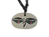 Mani Stein Halskette Buddha Eyes Buddha Augen