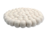 Klangschalenkissen Filz Untersetzer 17 cm beige